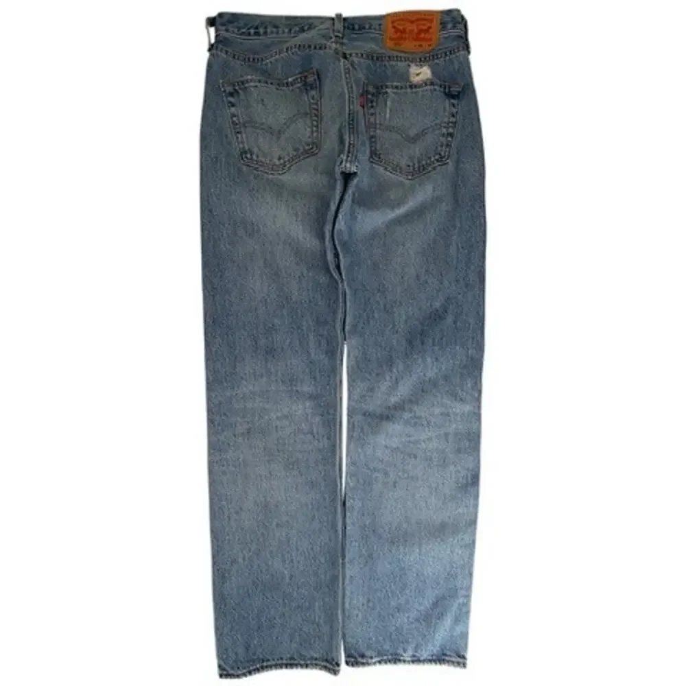 Levi's 501 Mens 30x30 Blue Distressed Ripped Jeans